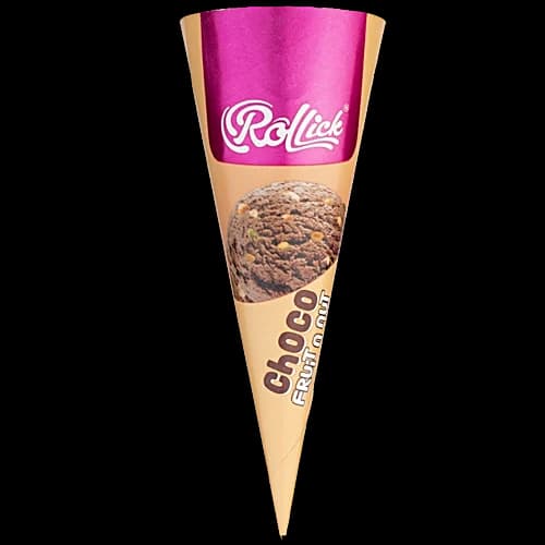 Rollick Choco Fruit N Nut Cone - Medium Fat Frozen Dessert, 115 ml