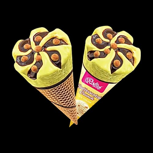 Rollick Butterscotch Crunch Ice Cream Cone, 100 ml - View 6